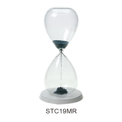 SAND TIMER WITH ROUND CHERRY WOODEN  MAGETIC BASE, SKU STC19MR